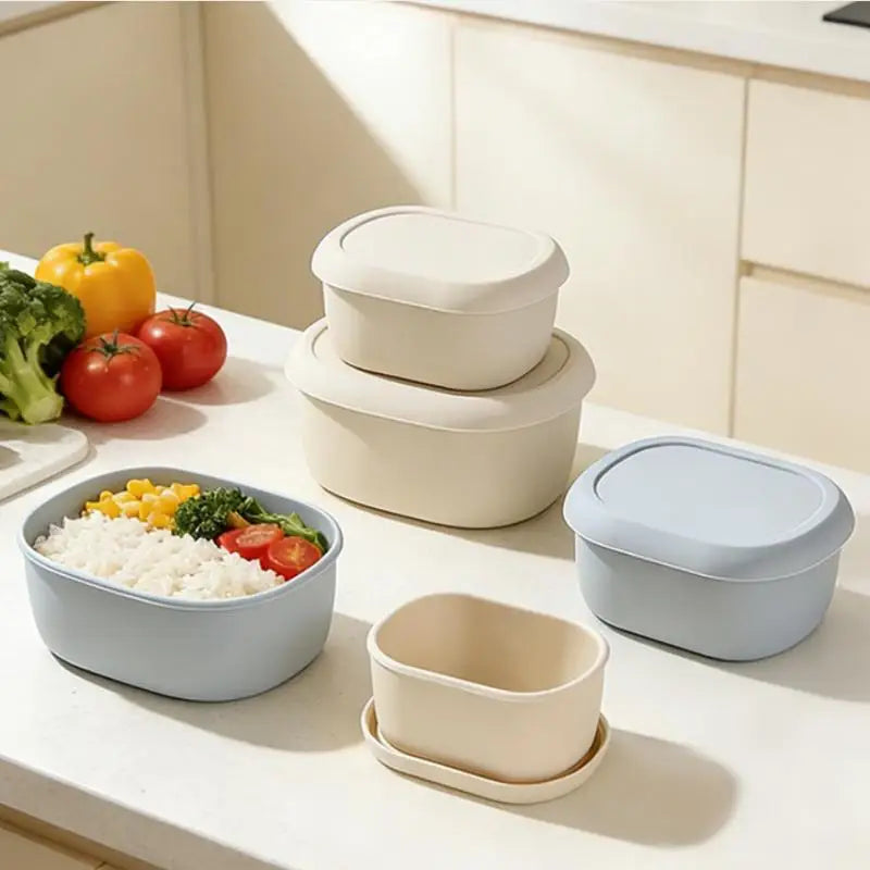 1/3Pcs New Food Grade Silicone Lunch Box With Lid Leak Proof 200 300 600ML Microwave Safe Food Container For Picnic