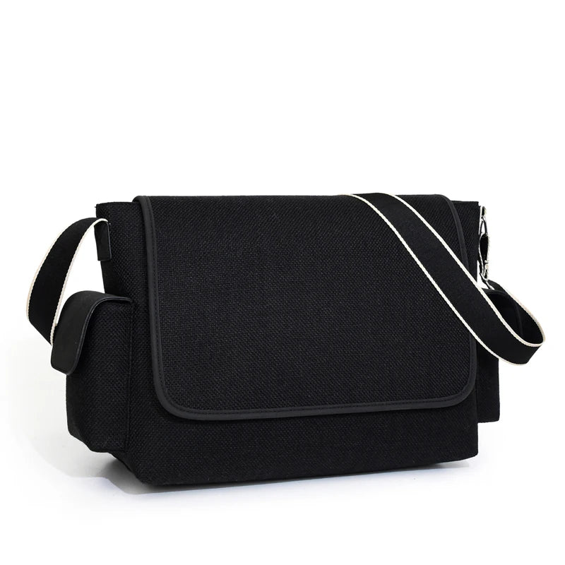 New Women's Large Capacity Canvas Shoulder Bag Casual Tote Handbag Trendy Messenger Bag for Everyday Use