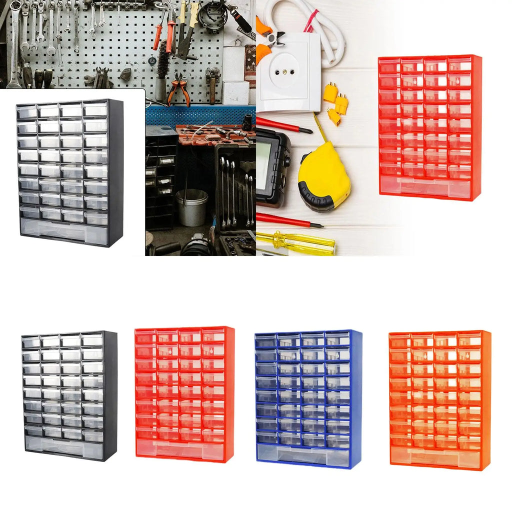 Drawer Storage Cabinet Organizer, Tool Box Container Garage Organization for Parts Hardware Nuts Screws Beads Garage