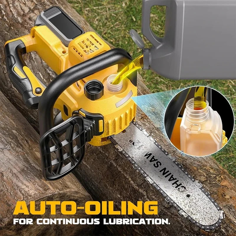 Cordless Battery Saw Portable Garden Woodworking Power Tool For  20V Battery Pin 1200W 12 Inch Brushless Electric ChainSaw