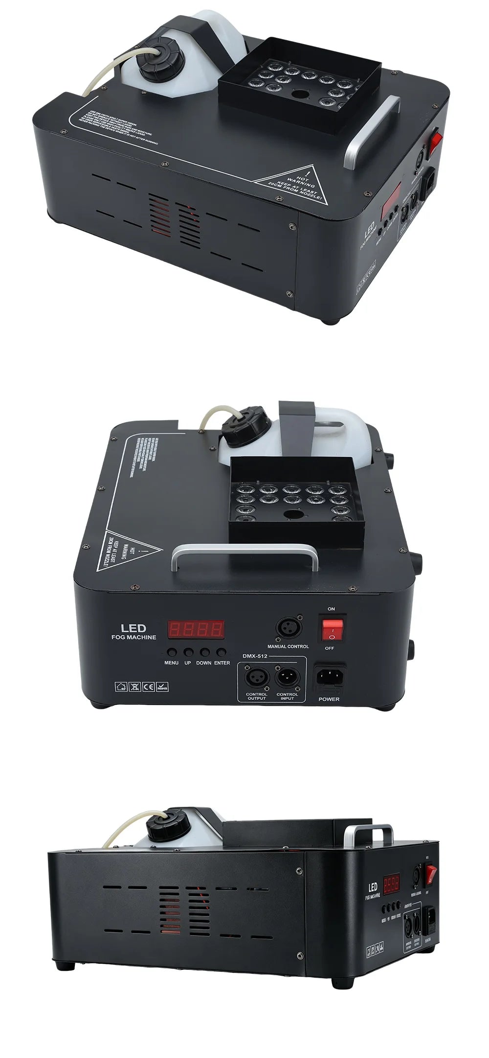 1500W Remote Control 24x9W RGB 3in1 Fog Machine DMX Controller for DJ Club Patry KTV Concert Weeding