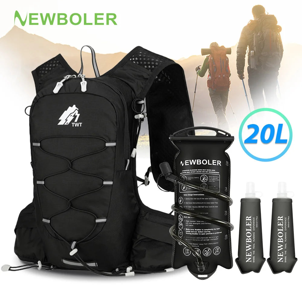 Outdoor Lightweight Backpack 20L Trail Running Backpack Cycling Bag Mountaineering Backpack Hiking Backpack Hydration Backpack