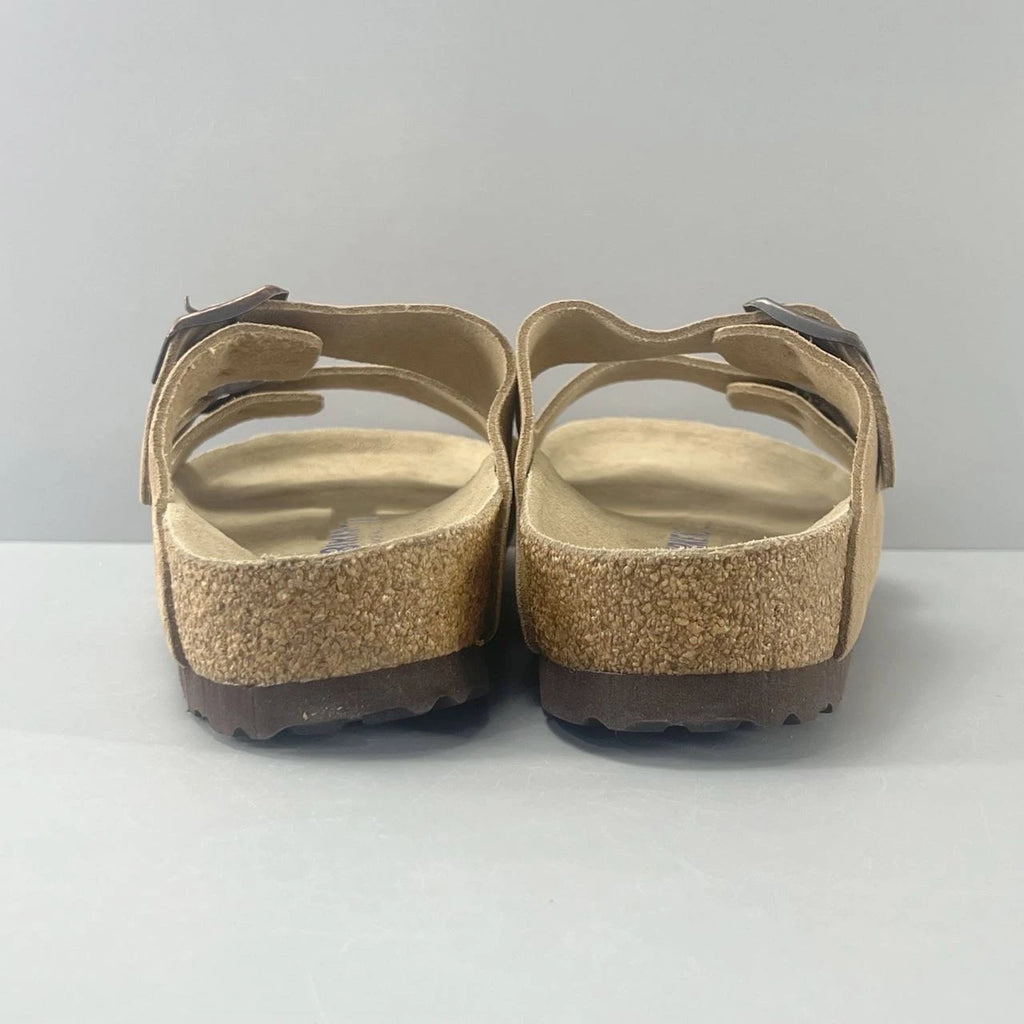 Suede Clogs for Men Women Cork Footbed Closed Toe Slides Comfort Arch Support Casual Walking Mules