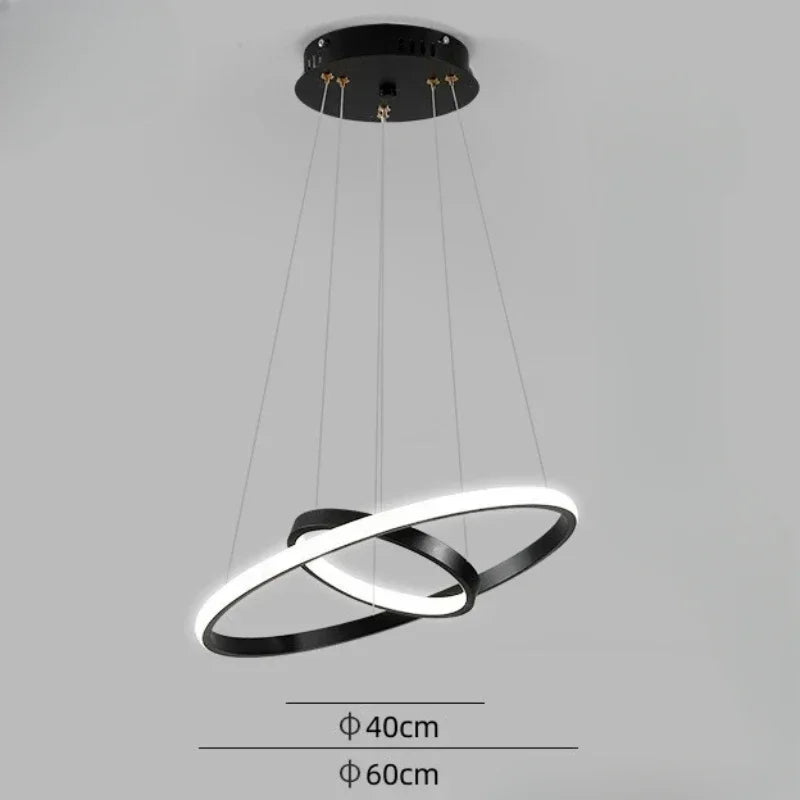 Modern Led Lights Dining Room Decor Chandeliers Simple Ring Living Bedroom Lights Home Indoor Lighting Decorative Pendant Lamps