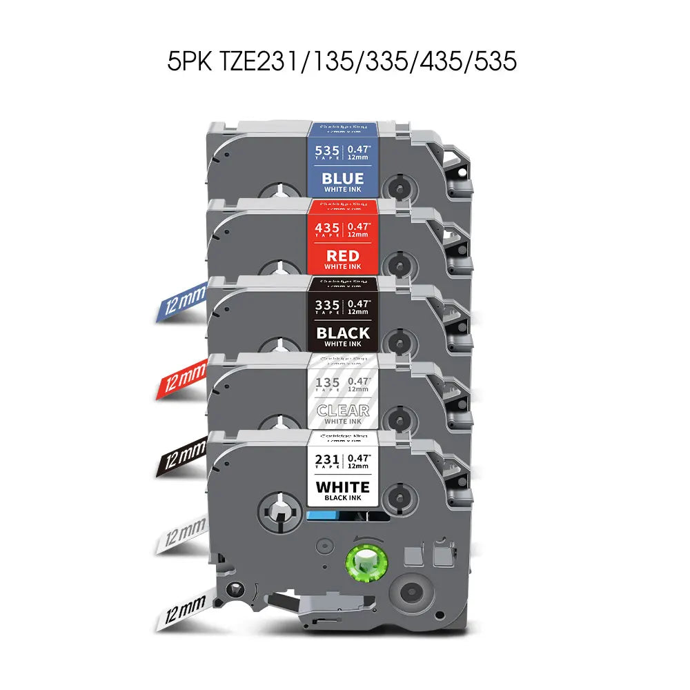 2/5/10PK TZe 231 Compatible for Brother Label Tape TZe231 TZe131 TZ431 TZ531 TZ631 TZ731 12mm Laminated Tape for Brother P-touch