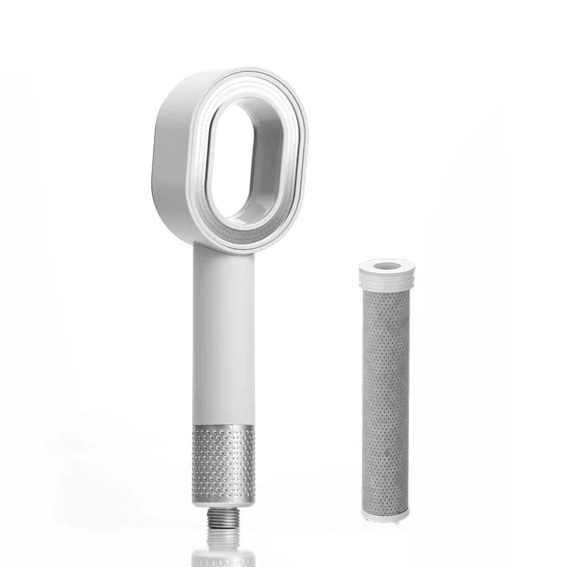 High Pressure Handheld Shower Head ACF Filter Water Saving Removes Chlorine Purifies Hard Water Beauty Rain Universal Fit