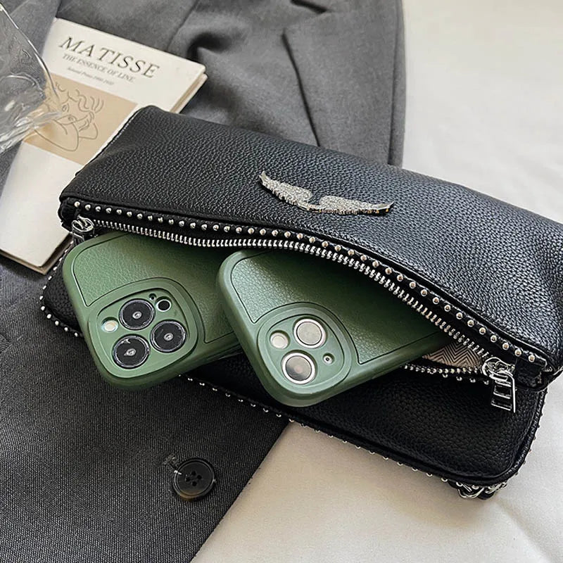 2026 Fashion Underarm Shoulder & Crossbody Bag, Wing Mini Square Bag for Women,Cute Small Purse, Versatile Chic Handbag