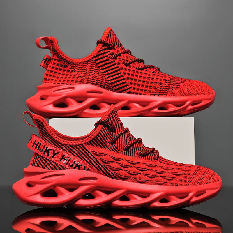 Men's Trendy Color Block Chinese Landscape Lace Up Blade Sneakers With Assorted Colors, Casual Outdoor Walking Shoes