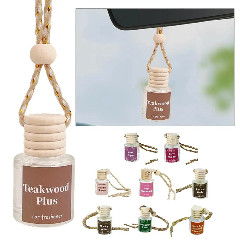 Car Hanging Perfumes Pendant Portable Hanging Aromas Men Present Women Hanging Air Freshener Bottle Car Glass Diffuser Frag J3C4