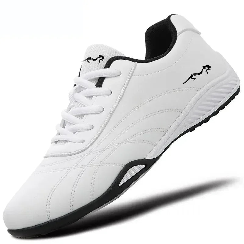Men Leather Casual Shoes for Breathable Daily Walking Sneakers Lace-Up Driving Moccasin Non Slip Formal Shoes Zapatillas Hombre