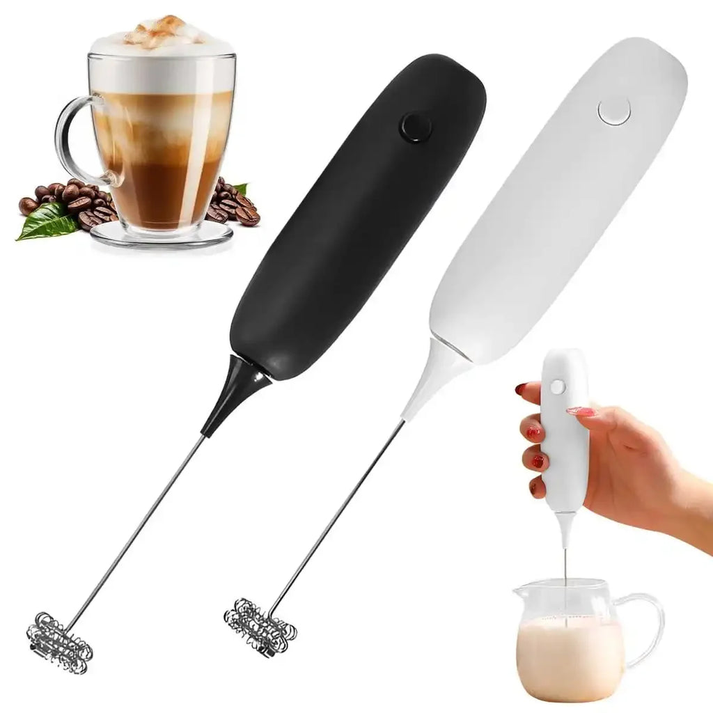 1PC Handheld Stainless Steel Electric Milk Frother Whisk Creamer (No AA Batteries Required) Beverage Coffee Frother Ideal Gift
