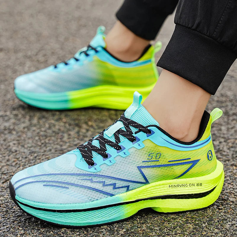 Running Shoes Carbon Board Speciality Marathon Men Sports Breathable Lightweight Women's Comfortable Athletic Nonskid Sneakers