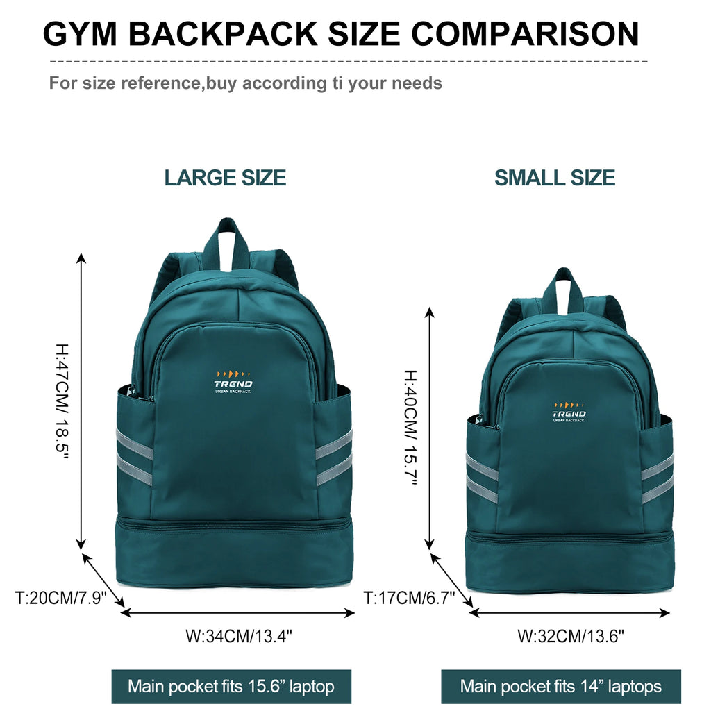 Women Travel Backpack Climbing Bags Waterproof Backpack With Shoe Compartment Nylon Sports Backpack Men Fitness Swimming Bag