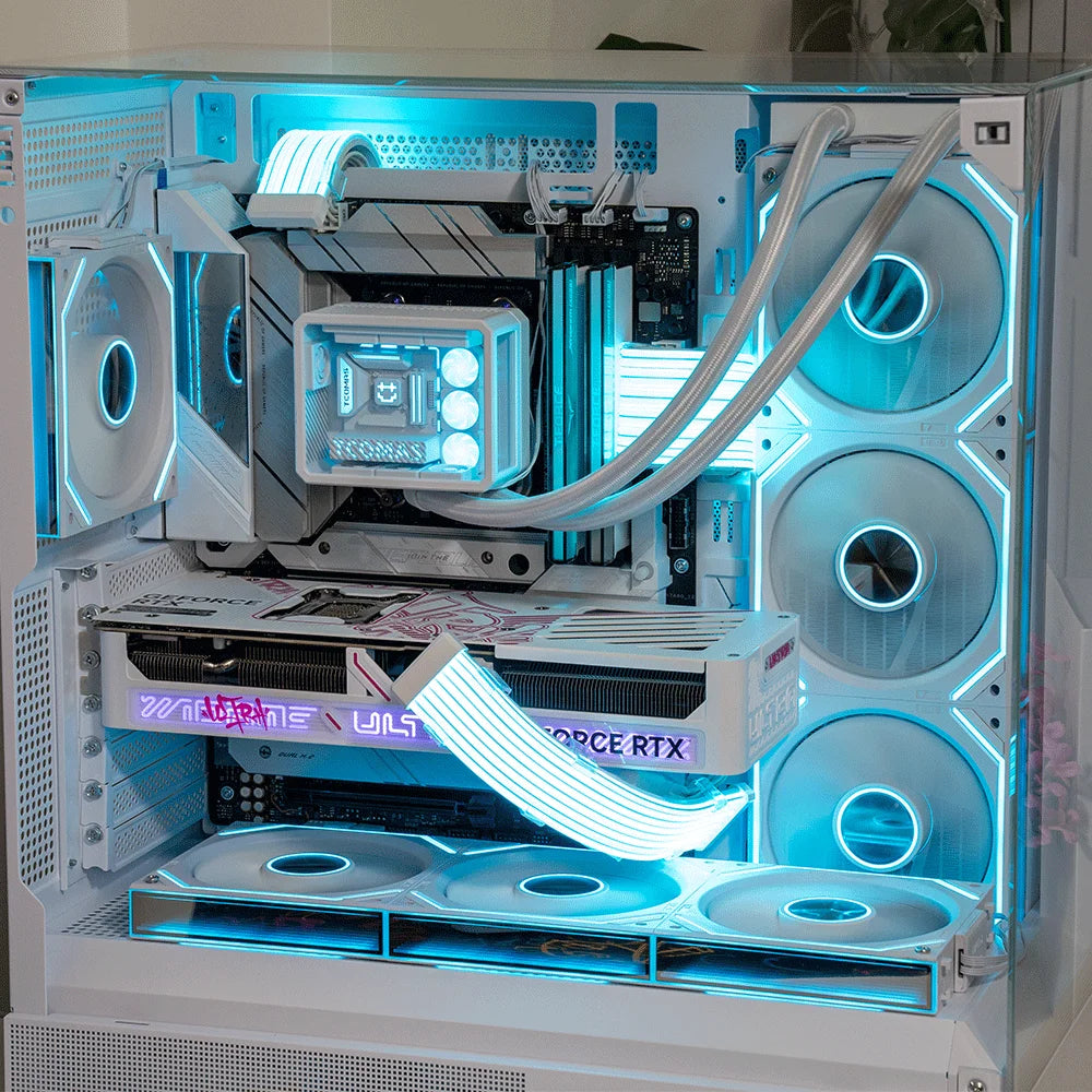 Jungle Leopard V2 SE 120mm Reverse Fan ARGB PWM PC Case Fan with Hydraulic Bearing White Spliceable Low Noise