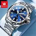 OLEVS 5560 Luxury Brand Man Quartz Watch Waterproof Stainless Steel Strap Watches for Men Dual Calendar Business Men Wristwatch