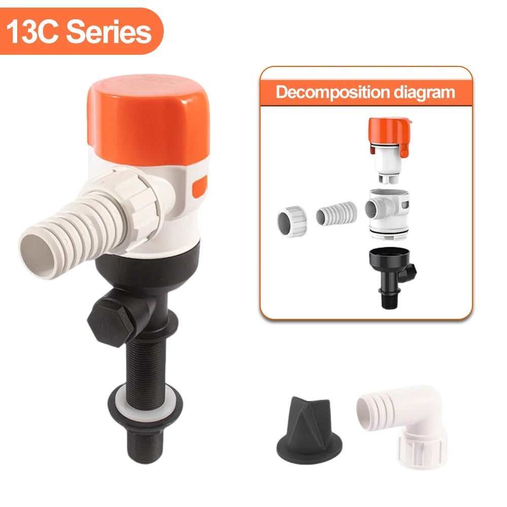 DC12V Yacht Aerator Bait Pump Livewell DC Submersible Pump for Lures, Sea Fishing, Boat Fishing, Etc.Boat Water Pump