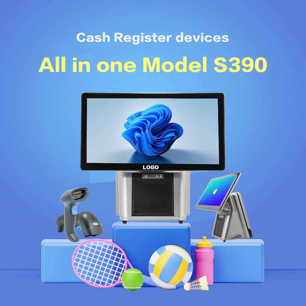 Full-Function All-in-One Touch Screen POS System Premium Cash Register Hardware Machine