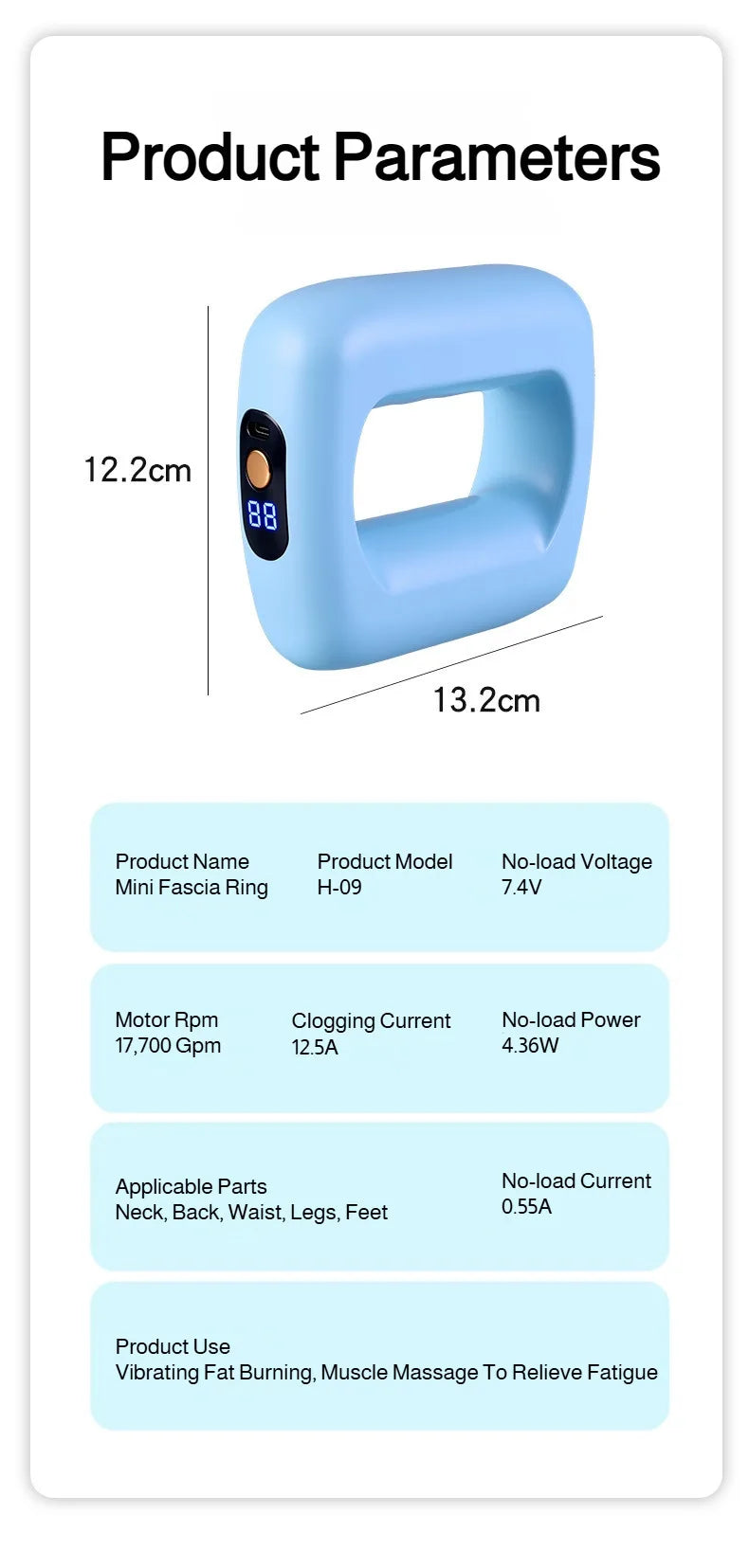 Mini Fat Shaking Massager USB Rechargeable Vibrating Muscle Relaxation Body Slimming Massage Device Portable Fitness Tool