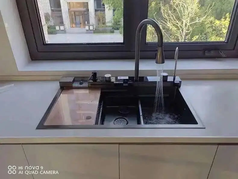 Sinks Creative Smart Kitchen Sinks for Apartments Modern Metal Multi-functional Sinks Kitchen Luxury Household for Rental Houses