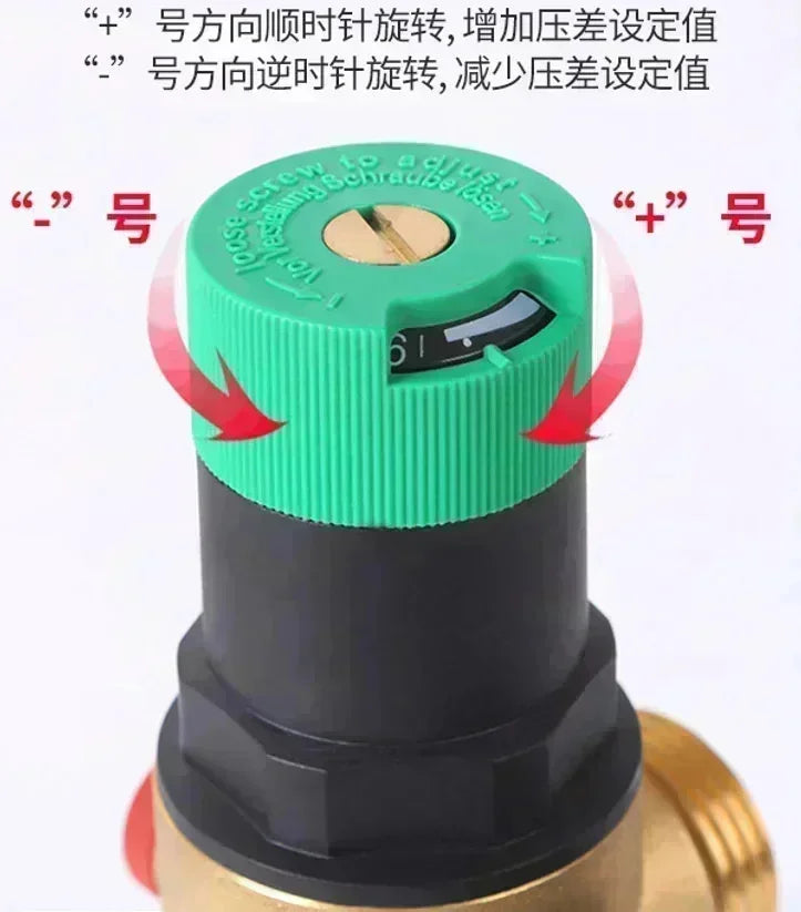 1/2" 3/4" 1" Tap Water Reducing Valve Manually Adjust The Water Pressure Brass Double Union Pipeline Pressure Reducing Valve