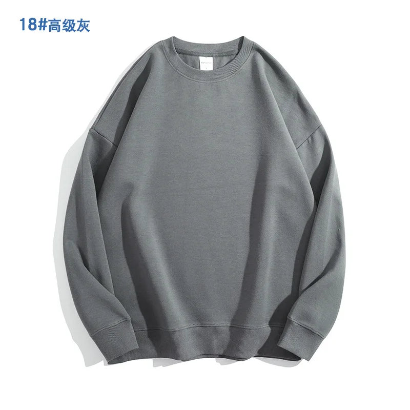Spring Oversize Sweatshirts for Women O Neck Cotton Solid Hoodie Long Sleeve Tops Loose Women's Pullovers Fashion Streetwear
