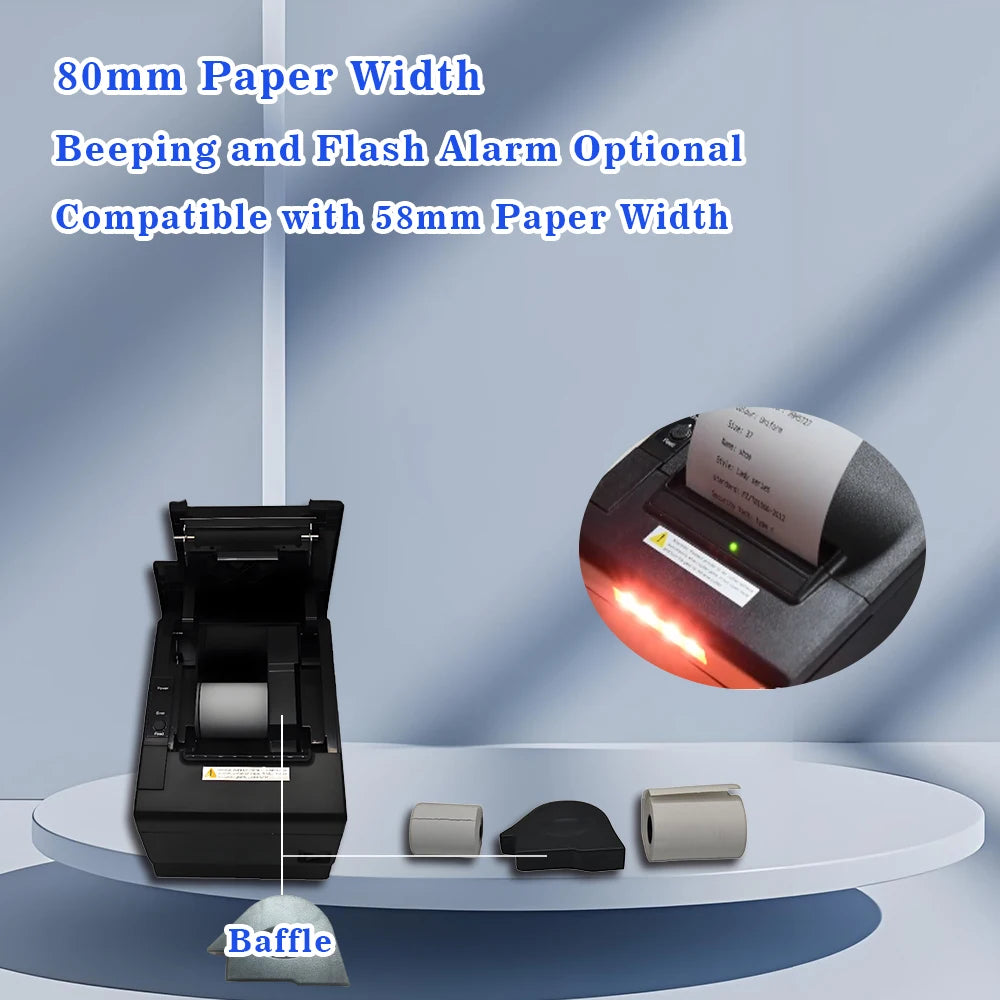 Hot Sale 80mm Thermal POS Receipt Barcode QR Code Printer for Retail Bill Invoice Printing Machine with Cash Drawer