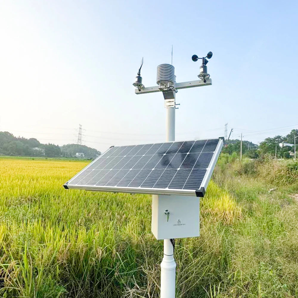 WMO Smart Cellular 4g Gsm 14 in 1 Ambient Agriculture Professional Automatic Weather Station with Wind Solar Rain Gauge