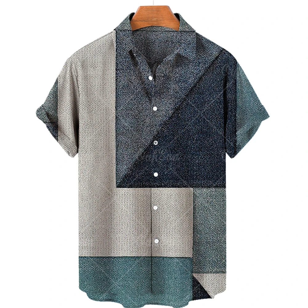 Men's Hawaiian Shirts Men's Short Sleeved Vintage Shirt Men's Fashionable Summer Beach Tops Loose And Comfortable men's Clothing