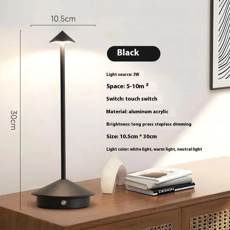 Rechargeable Table Lamp Creative Dining Touch Led Hotel Coffee Pina Pro Table Lamp Lampada Bedside Lamp Decorative Desk Lamp