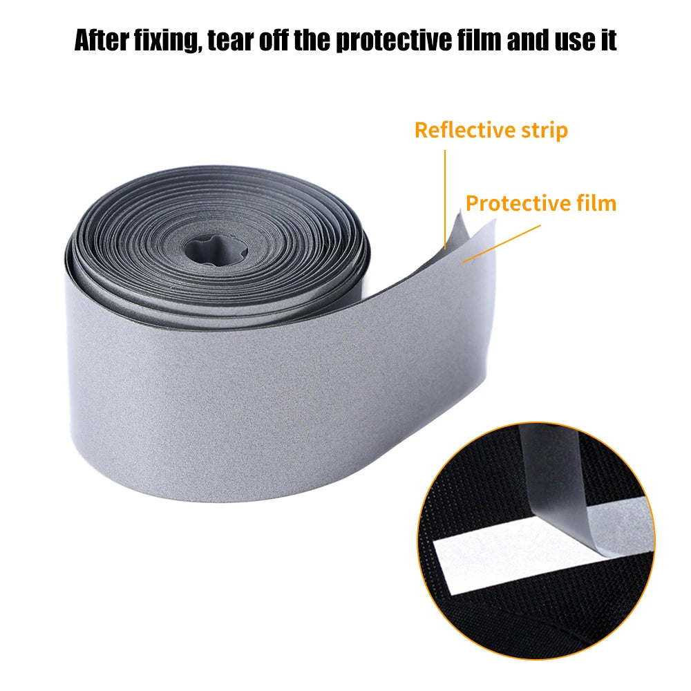 5M Reflective Heat Transfer Film Safety Reflector Sticker For Bag Shoes Cloth Heat Decals Roadway Night Warning Strip Stickers