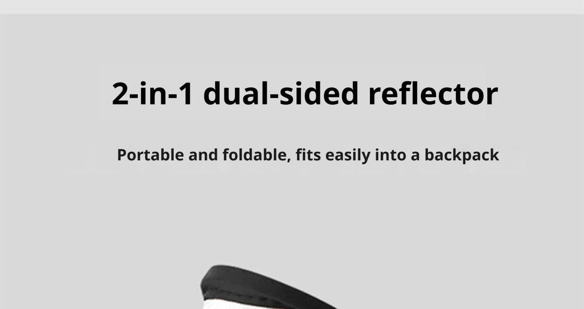 2-in-1 Dual Sided Gold Silver Reflector Portable Foldable Light Panel for Portrait Live Streaming Studio Outdoor Photography