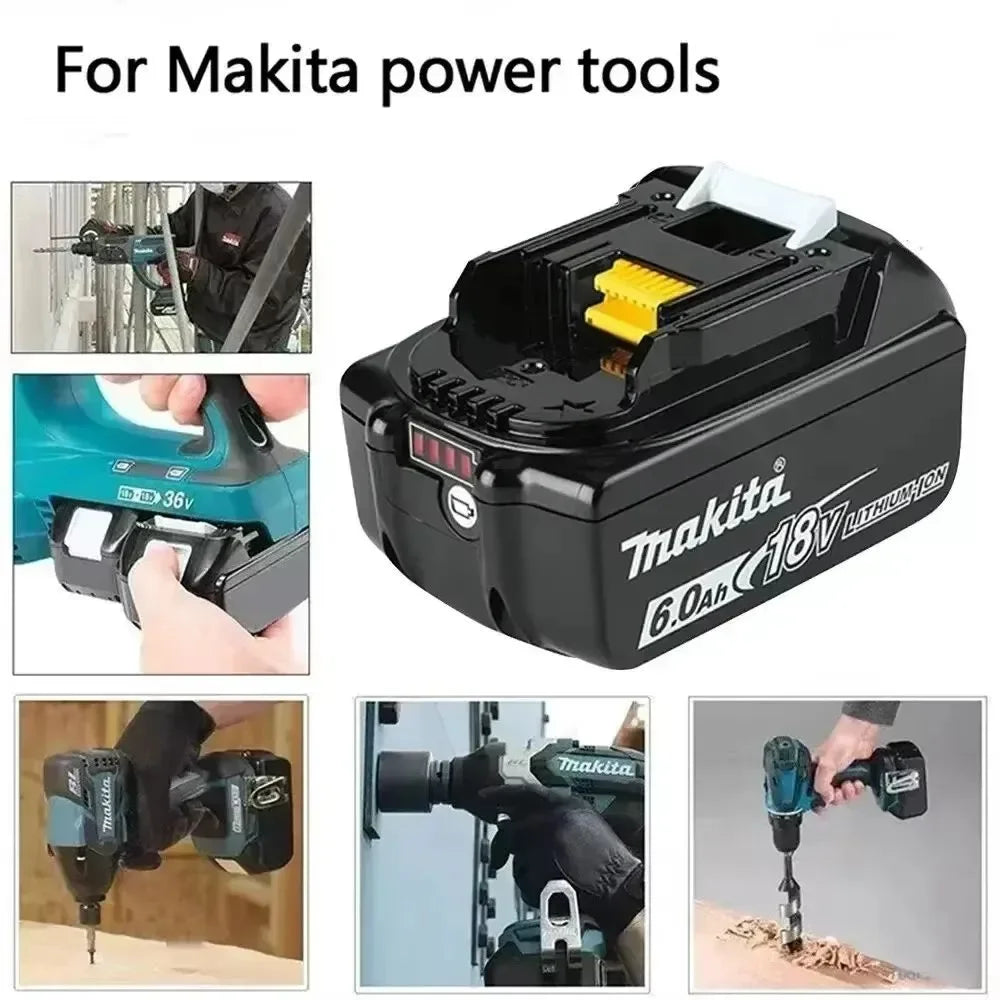 100% Authentic Makita 6.0AH18V Battery, Makita 18V tools battery for Makita 18v BL1860B BL1850B BL1840 BL1830 BL1815