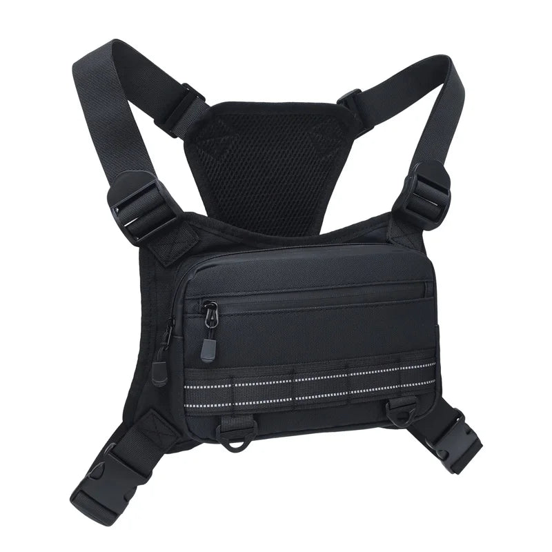 Outdoor Sport Chest Bag Unisex Cycling Bag Hiking Marathon Chest Rig Bag Lightweight Running Vest Backpack Travel Storage Pocket