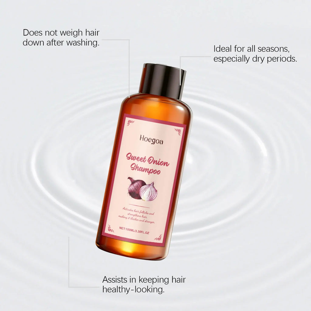 Hoegoa Onion Hair Shampoo Deep Nourishing Hair Soothing Dryness Scalp Repair Split Ends Improve Texture Gentle Cleansing Shampoo