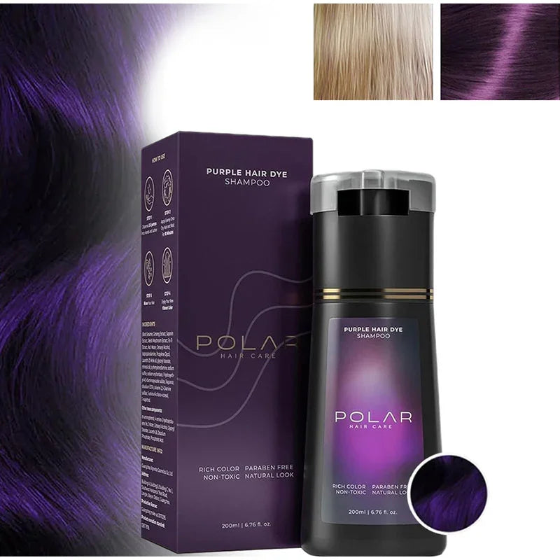 Hair Dye Coloring Shampoo 3 in 1 Instant Hair Dye Shampoo Nourish Long Lasting Color Dye For Women Men Gray Hair Coverage 200ML