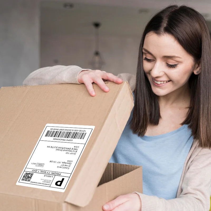 500/350/200 Sheet 4"x6" Thermal Label Paper 100x150mm Adhesive Sticker For Thermal Shipping Labels DHL UPS Express Barcode Label