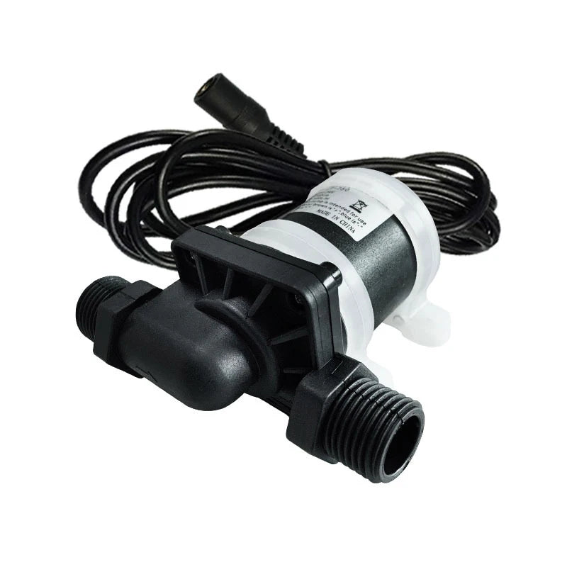 High Temperature Water Pump 12/24V DC Multifunctional Brushless DC Pump Booster Warm Air Water Cooled Circulation Pump 1/2" DN15
