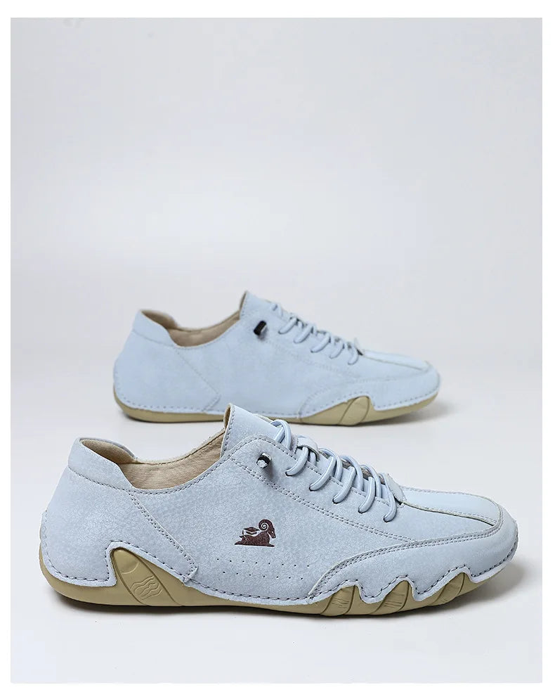 Men Leather Casual Shoes Luxury Low Top Sneakers Comfortable Mens Shoes Big Size Designer Loafers Moccasin Shoe Man 2026 New