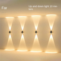 High-quality Solar Wall Light Outdoor Up-Down Lighting LED Lamp Solar Wall Washing Lights for Courtyard Garden 2 Light