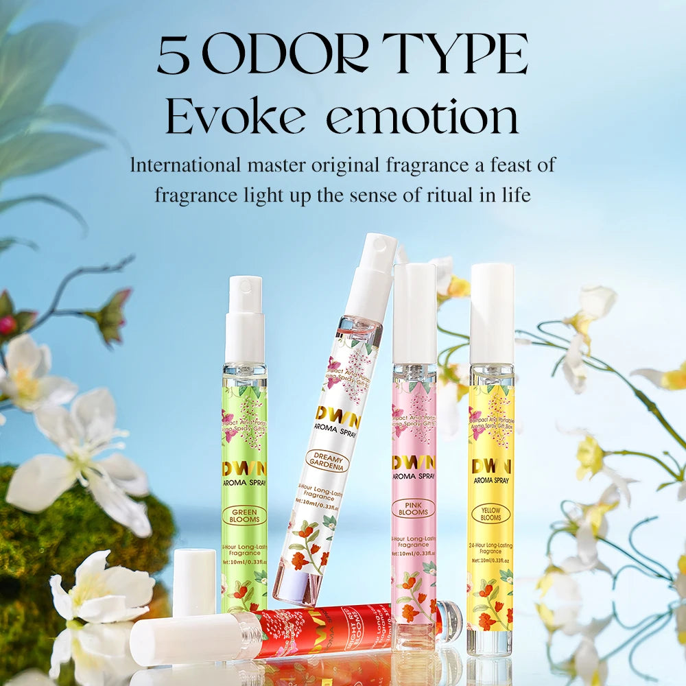 5-Piece Alcohol-Free Festival Flower Perfume Gift Set, Lasting, Charming Fragrance Spray (for Men and Women) 10ml