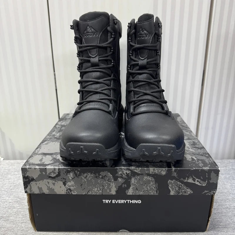 Original Brand Comfortable High Top Mountaineering Boots Designer Zipper Outdoor Hiking Shoe Autumn/Winter Trekking Sneakers