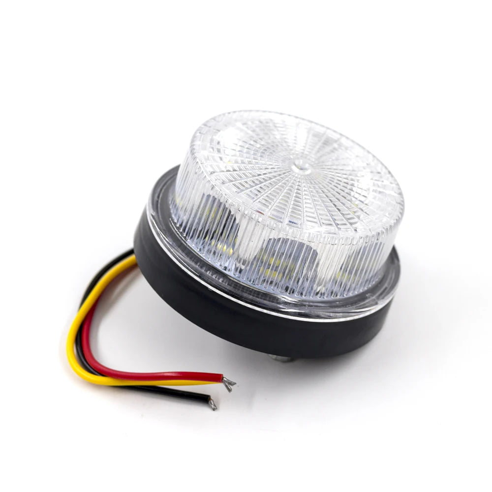 2pcs 12V 24V 12 LED 2 Modes Warning Emergency Strobe Light Flashing Light Revolving light Signal Lamp Truck Tractor Waterproof