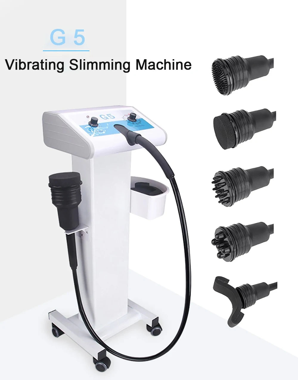Vibrating G5 Massage Machine Slimming Muscle Massager Cellulite Removal Home Used Weight Loss Body Apparatus with Trolley Stand