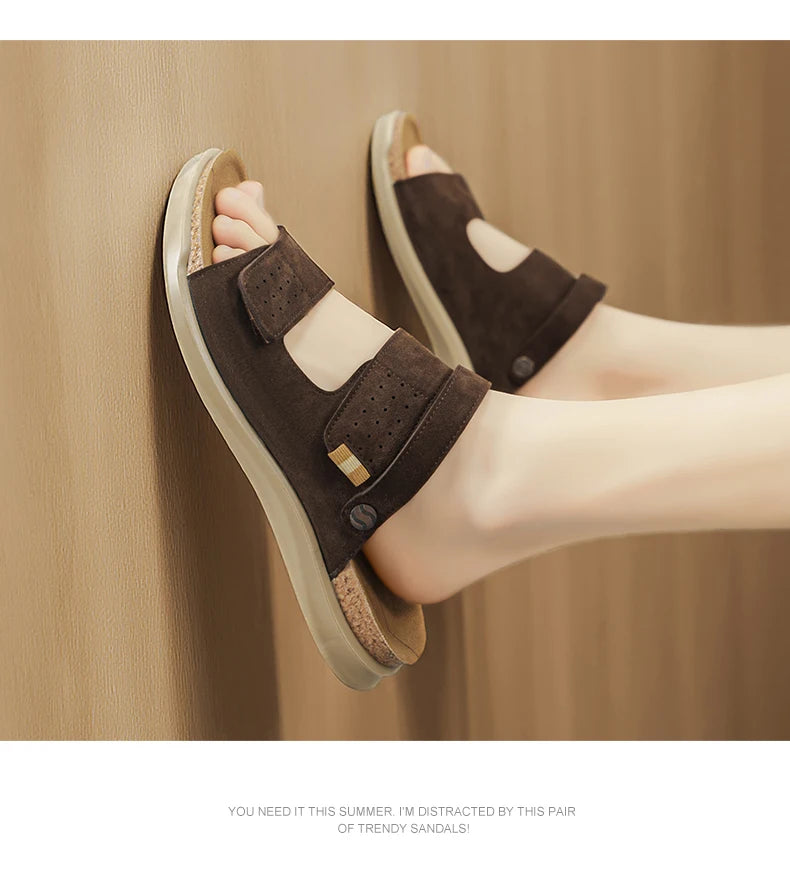 Men's high quality Casual sandals Summer breathable lightweight outdoor beach shoe Slip on walking Daily wear double-use sandals