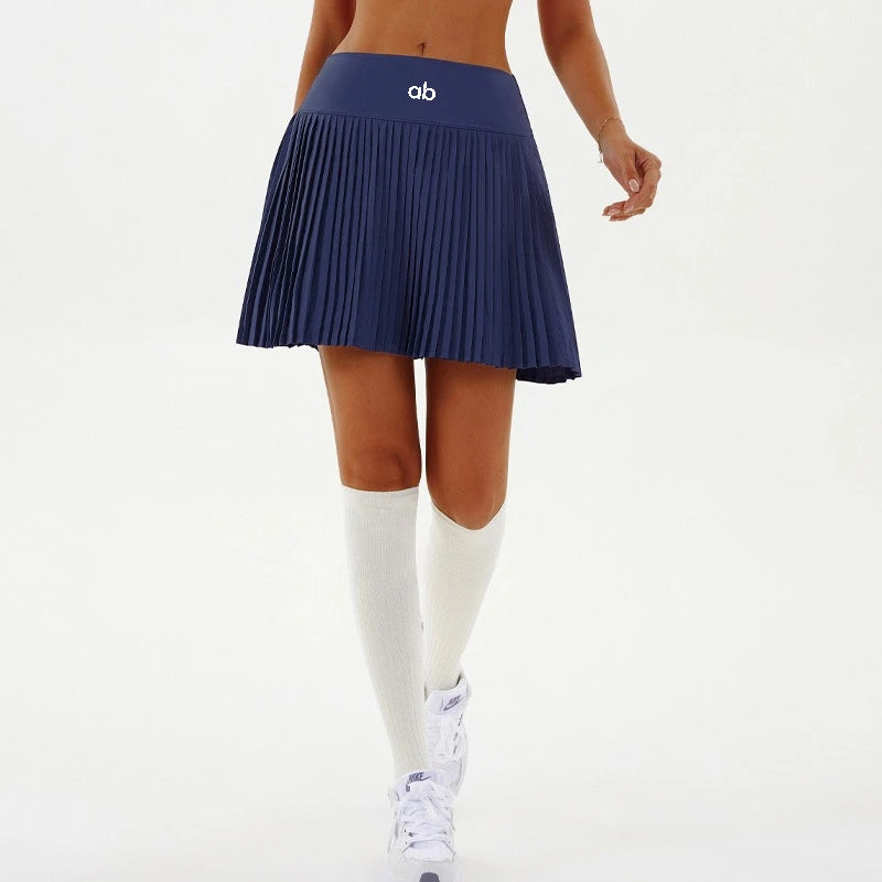 High Waist Women Tennis Pleated Skirt with Inner Lining High Waist Double Layer Design Sport Sexy Fitness Yoga Shorts Dancing