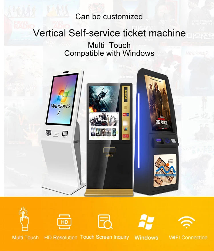 21.5-inch Intelligent Touch Screen Self-service Kiosk, Multifunctional Self-service Ordering And Payment Kiosks