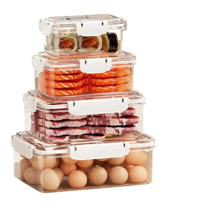 All-in-One Kitchen Organizer, Clear Stackable Containers for Fridge & Lunch, Keeps Fruits Fresh, Saves Time on Meal Prep