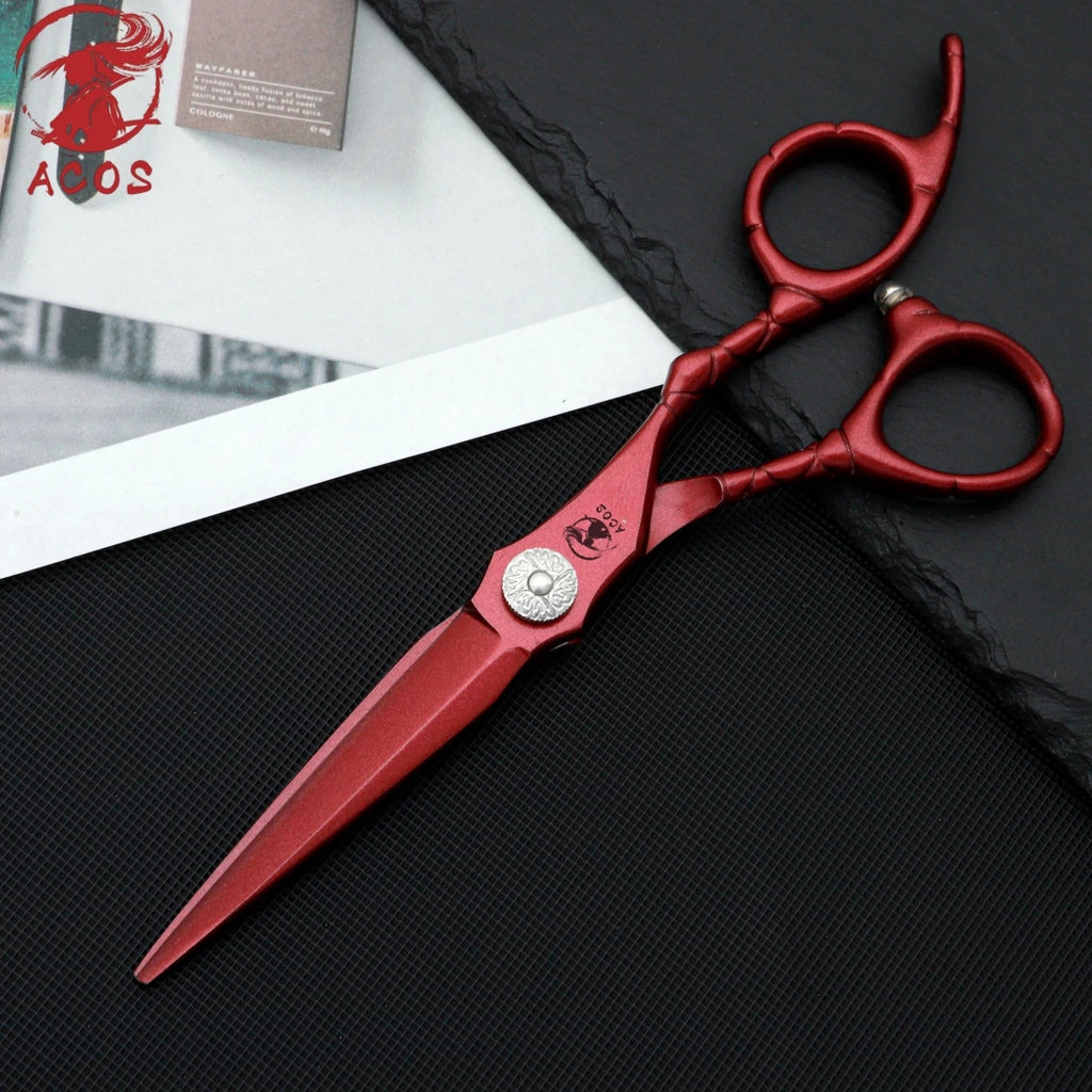 ACOS Professional Barbershop Scissors Set 440C Steel 6-inch Hair Thinning Clippers for Household Barber Tools