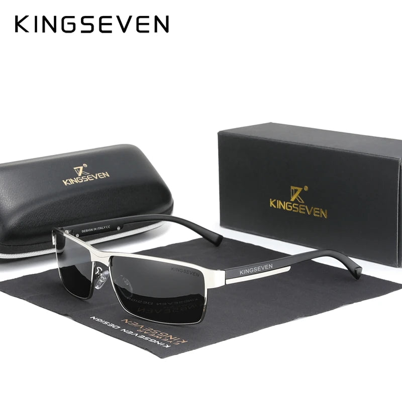 KINGSEVEN New Photochromic Sunglasses Men Chameleon Polarized Pilot Sun Glasses Driving Square Eyewear Men's Sun Glasses Male