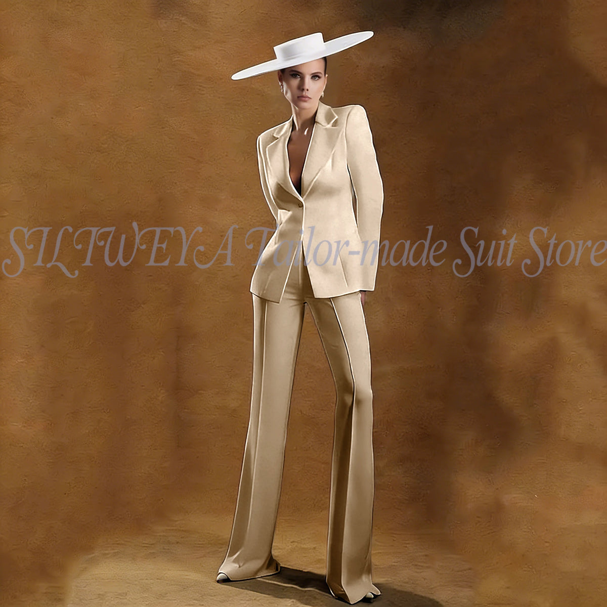 Ladies White Tailored Blazer Trousers Set Workplace Business Occasion Formal Attire 2026 Women Fashion Chic Office Commute Suit